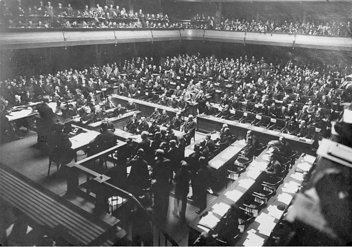 Schlusssitzung des Völkerbundrates in Genf, 1926