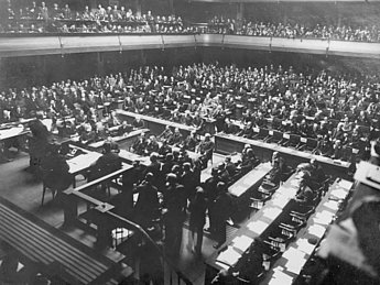 Schlusssitzung des Völkerbundrates in Genf, 1926