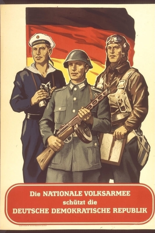 Werbeplakat für die neugegründete Nationalen Volksarmee