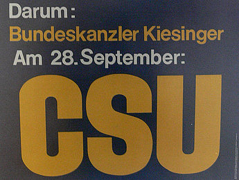 Wahlplakat der CSU zur Bundestagswahl 1969
