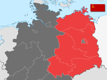 Ausdehnung der Sowjetischen Besatzungszone seit 1947