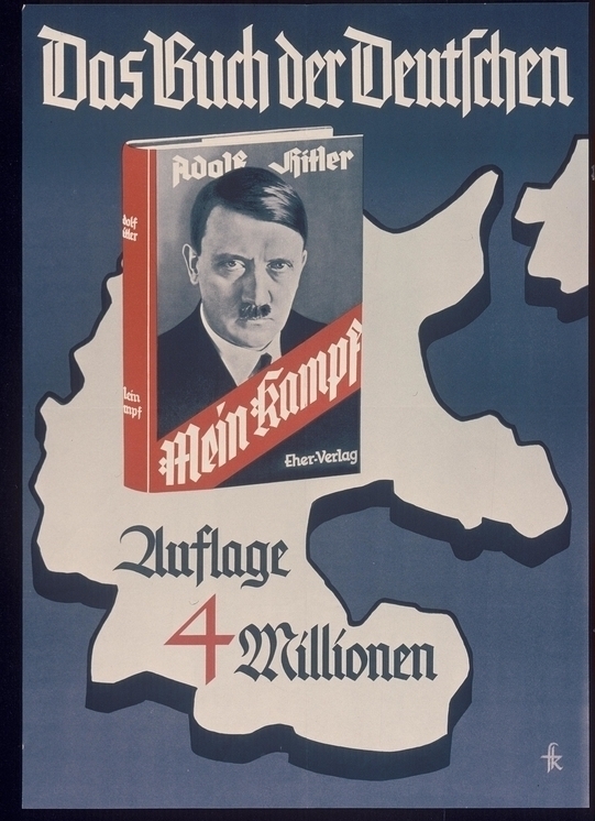 Werbung für das Buch "Mein Kampf" aus dem Jahr 1938 